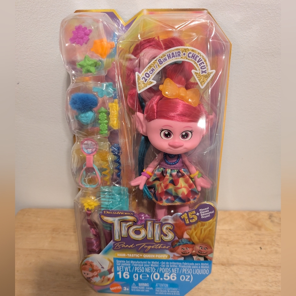 DreamWorks Trolls Queen Poppy Doll with Pink Hair